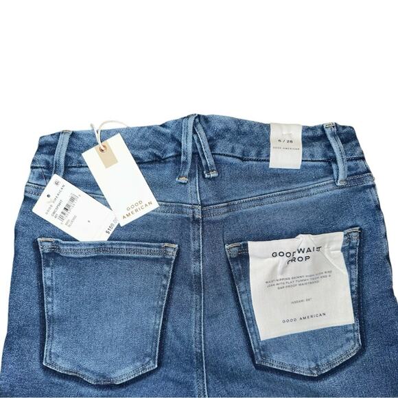 NWT Good American Good Waist Crop Skinny Jean Shadow Pocket Sz 6/28 Retail $159 - Picture 6 of 7
